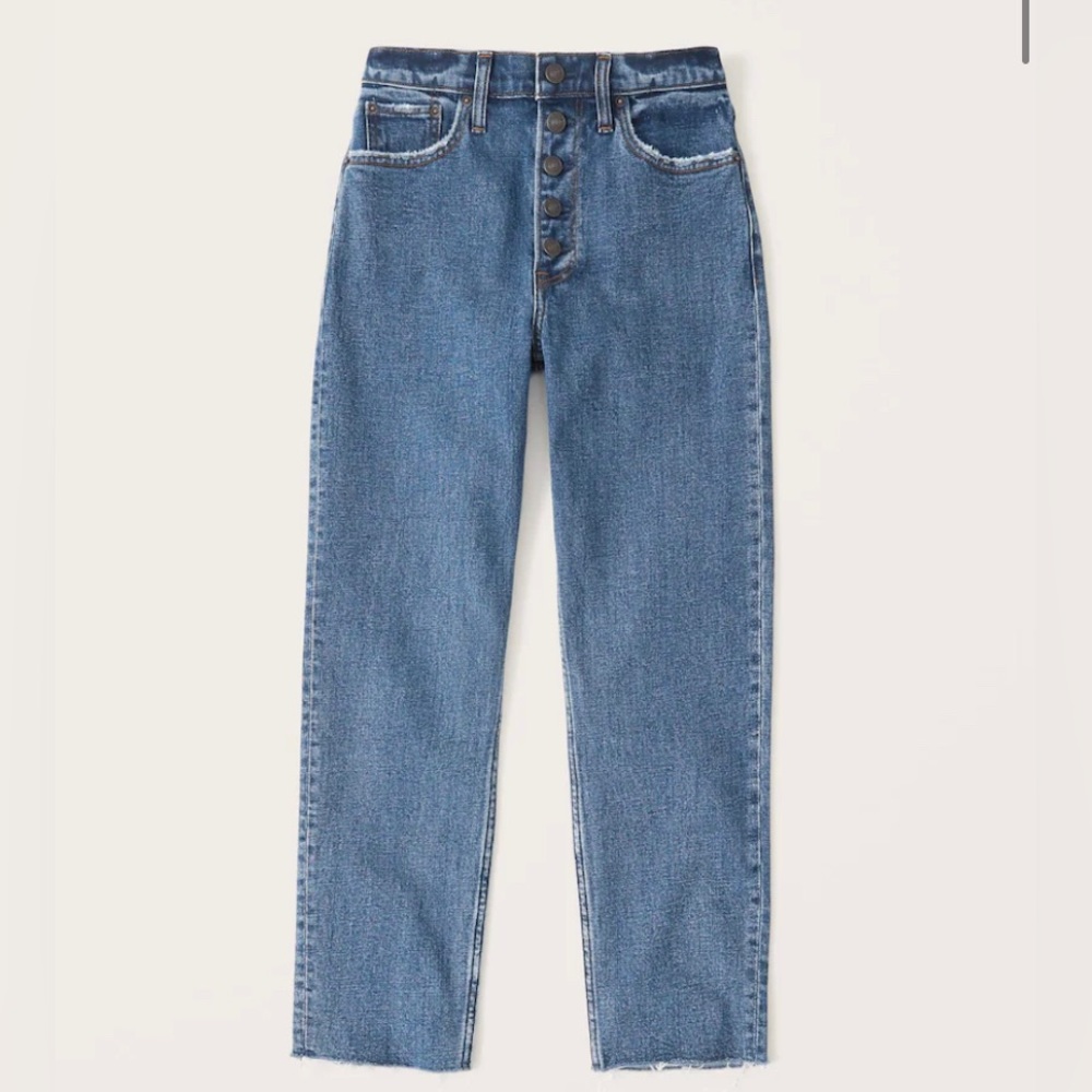 Abercrombie & Fitch The Mom High Rise Button Fly Jeans